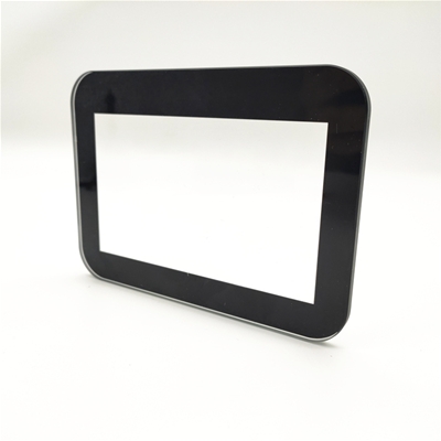 0.25-6 mm Tempered Display Cover Glass Black Frame Silk Screen Printing Tempered Glass