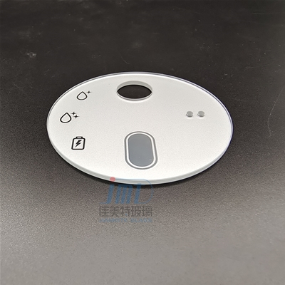 Customized Silk Screen Printed  Round Tempered Glass Panel With Holes