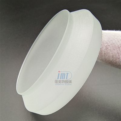 Customized 6mm 8mm10mm 12mm 15mm 19mm Frosted  Round Tempered Glass With Beveled Step Edge